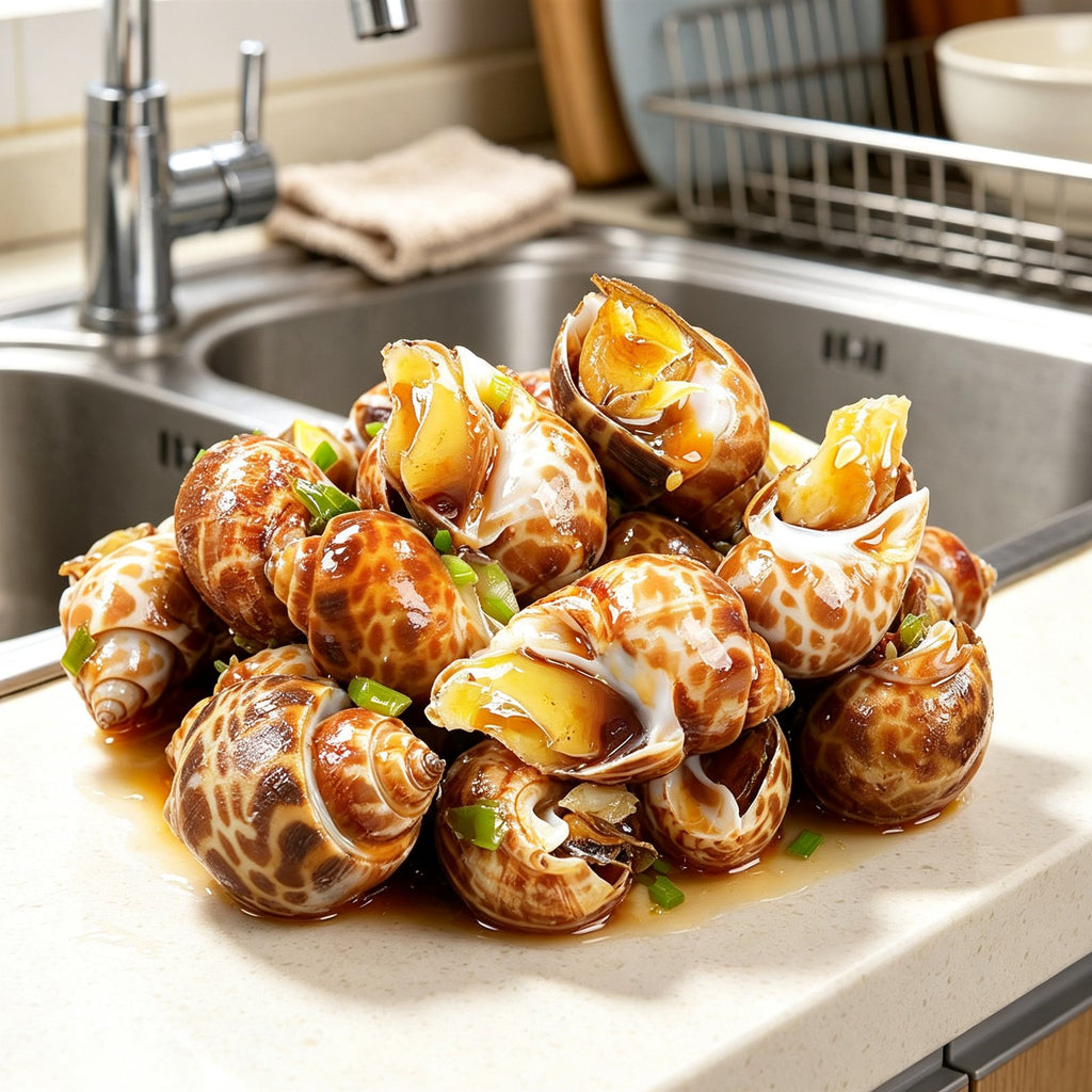 Fresh Spotted Babylon Sea Snails
